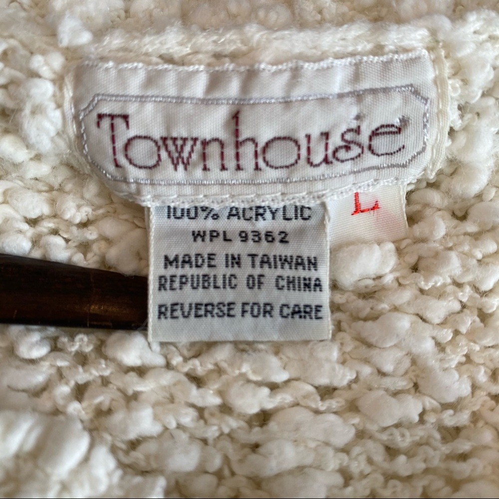 VINTAGE | Women’s Vintage Slouchy Oversized Pastel Colors Fuzzy Sweater Large - Picture 2 of 7